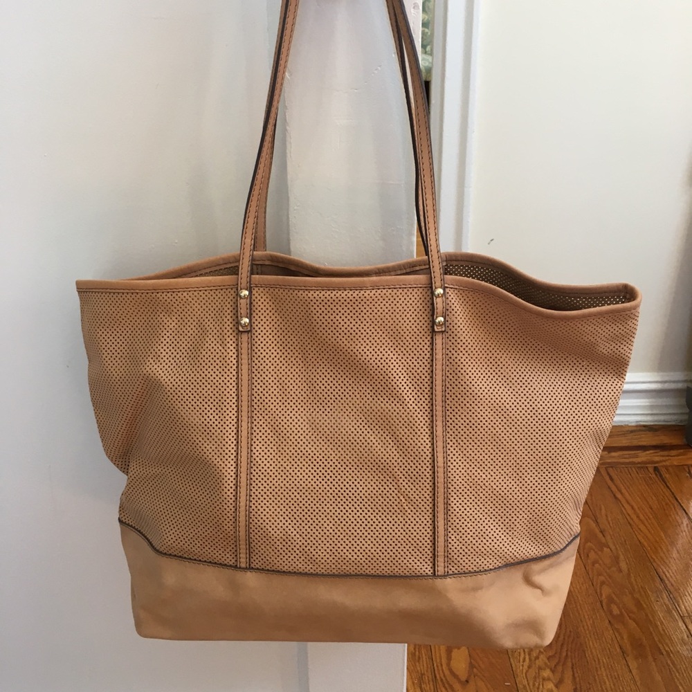 BR-Suede perforated Tote-OS
